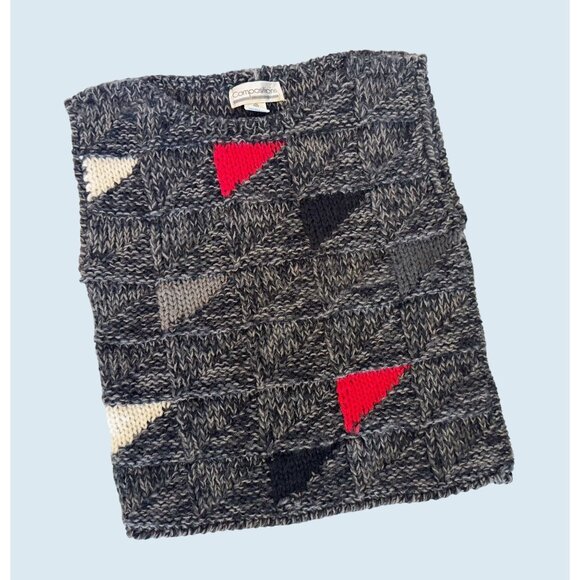 Vintage COMPOSITIONS 1980s Geometric Open Knit Sweater Vest Sz XS - Picture 1 of 7